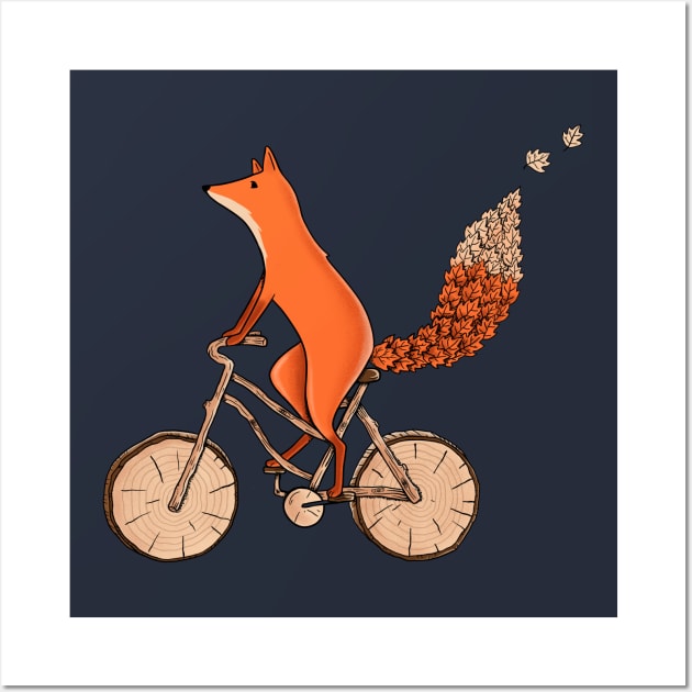 Fox Bicycle Wall Art by coffeeman